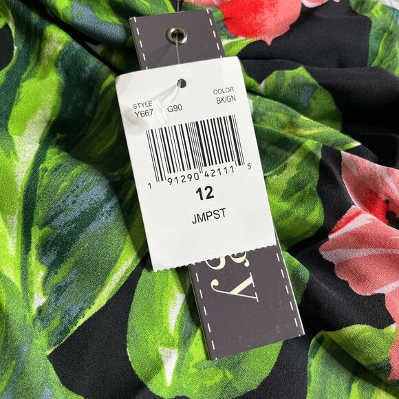 Luxology NEW Hibiscus Floral Print Jumpsuit Romper - Size 12 - Wide Leg Pants - Picture 7 of 10